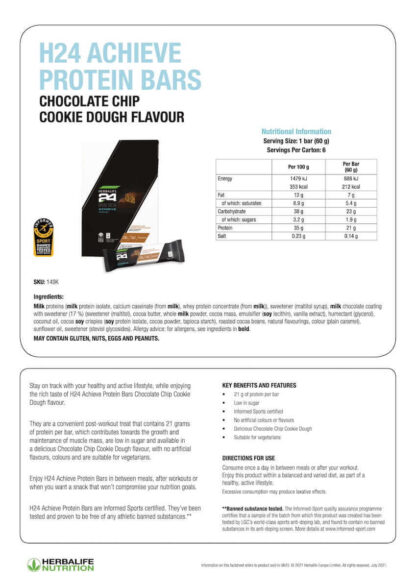 herbalife 24 achieve protein bars ingredients